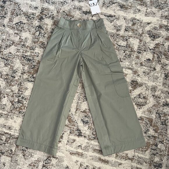 ZARA Kids | Light Khaki | POPLIN CARGO PANTS - Picture 5 of 7